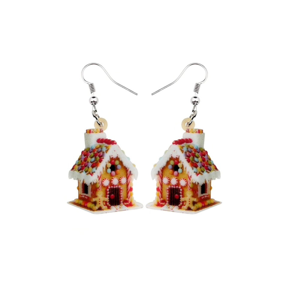 Gingerbread House Drop Earrings