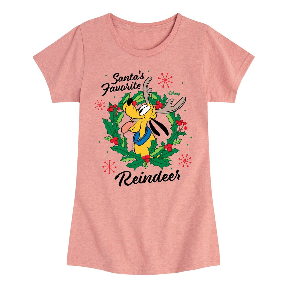 Girls Disney Santas Favorite Reindeer Tee