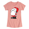 Girls Peanuts Snoopy Santa Tee