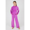 90 Degree By Reflex Girls Rib Velour Sleepover Hoodie and Rib Velour Straight Leg Pant Set