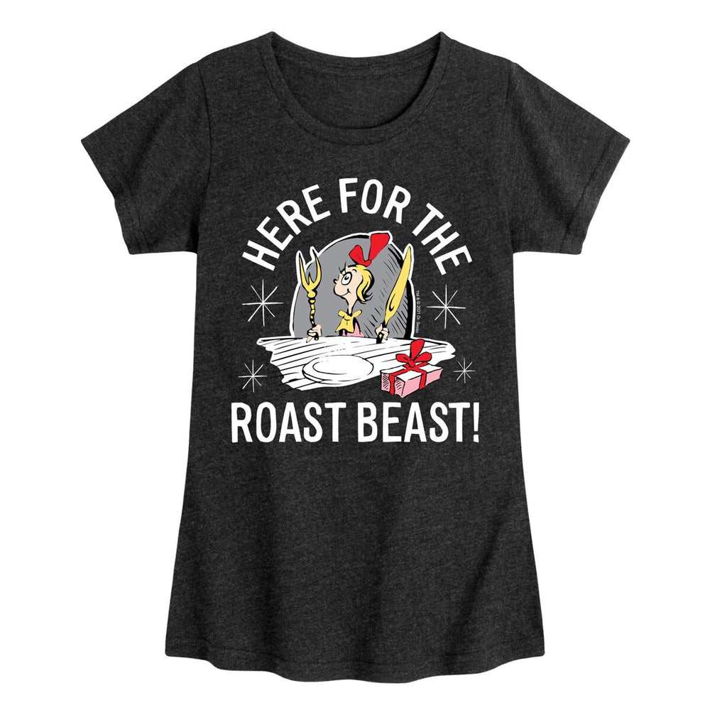 Girls The Grinch Here For The Roast Beast Tee