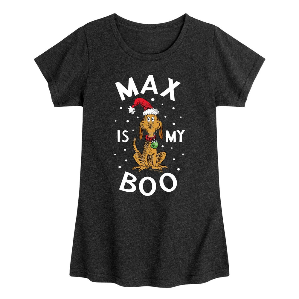 Girls The Grinch Max Is My Boo Tee