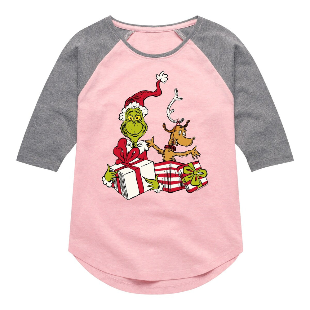 Girls The Grinch Max & Grinch Raglan