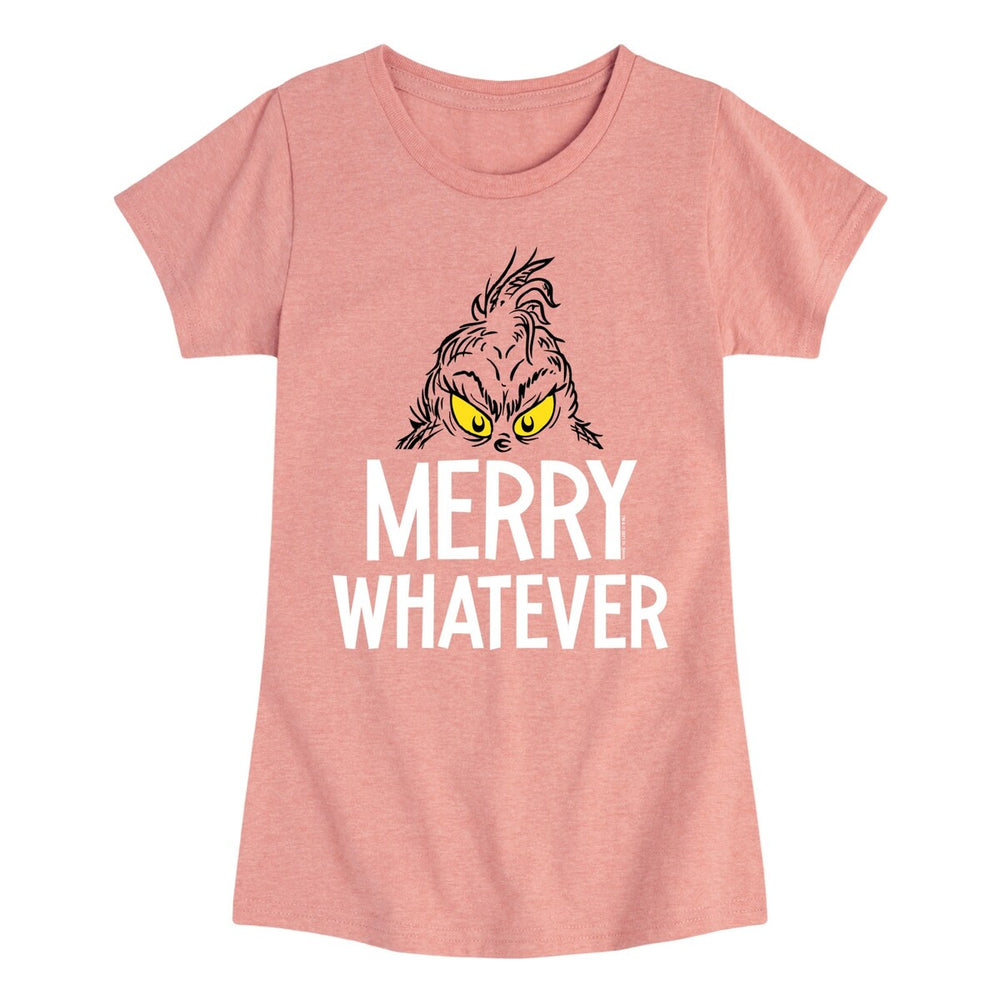 Girls The Grinch Merry Whatever Tee