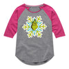 Girls The Grinch Snowflake Raglan