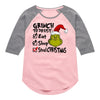 Girls The Grinch To Do List Raglan