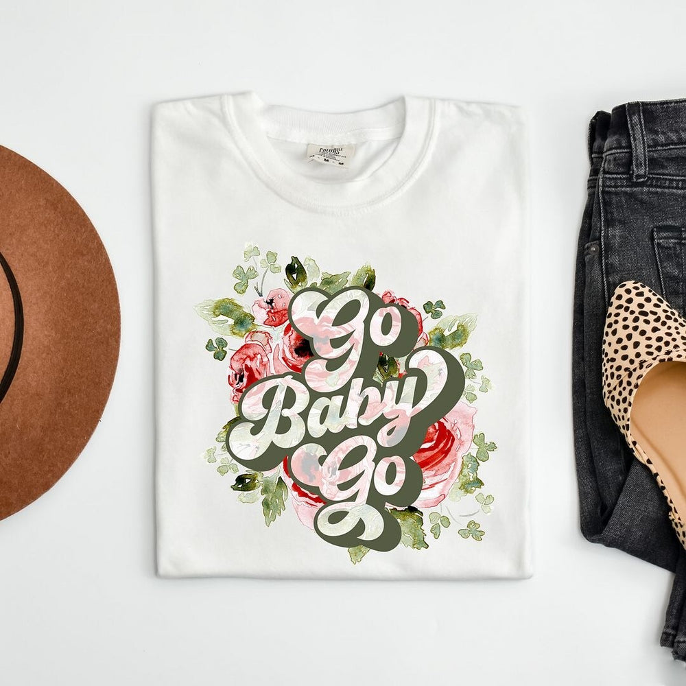 Go Baby Go Derby Garment Dyed Tee