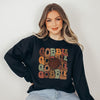 Gobble Turkey Graphic Sweatshirt