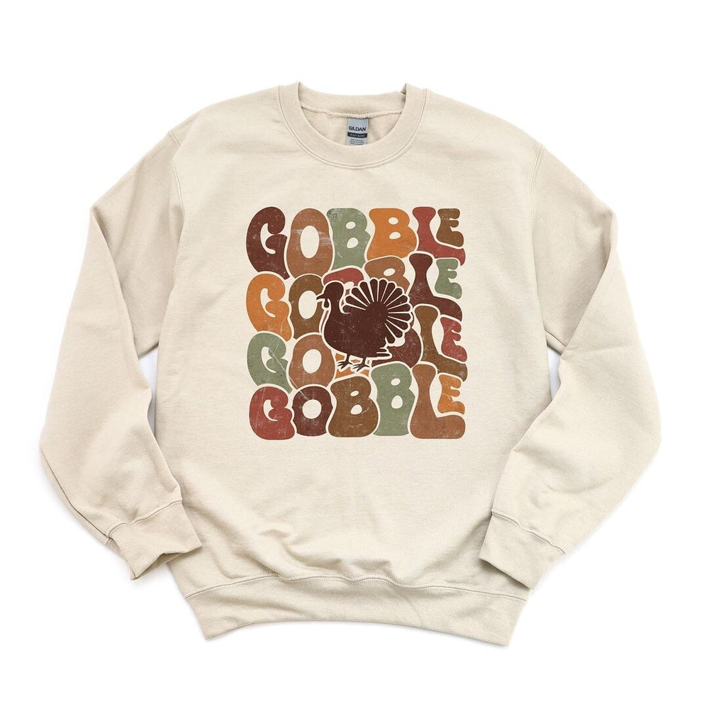 Gobble Turkey Graphic Sweatshirt