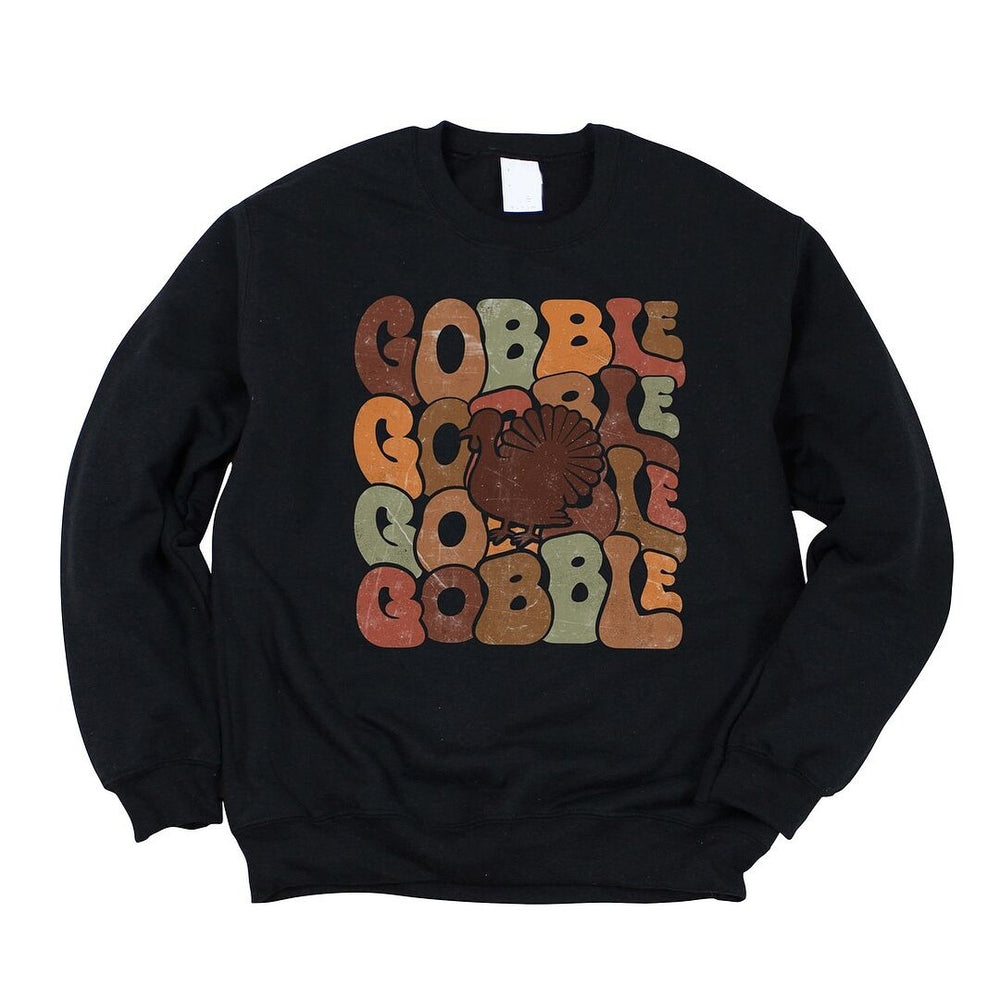 Gobble Turkey Graphic Sweatshirt