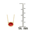 Gold Over Sterling Silver 2.20 Carat Coral Solitaire Necklace