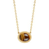 Gold Over Sterling Silver 2.20Ct Tiger Eye Solitaire Necklace