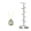 Gold Over Sterling Silver 6.50Ct Natural Prasiolite Drop Pendant