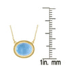 Gold Over Sterling Silver 7.50Ct Aquamarine Pendant Necklace