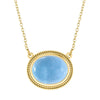 Gold Over Sterling Silver 7.50Ct Aquamarine Pendant Necklace