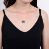 Gold Over Sterling Silver Labradorite Pendant Necklace