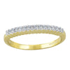 Gold Over Sterling Silver Natural White Diamond Band Ring