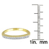 Gold Over Sterling Silver Natural White Diamond Band Ring