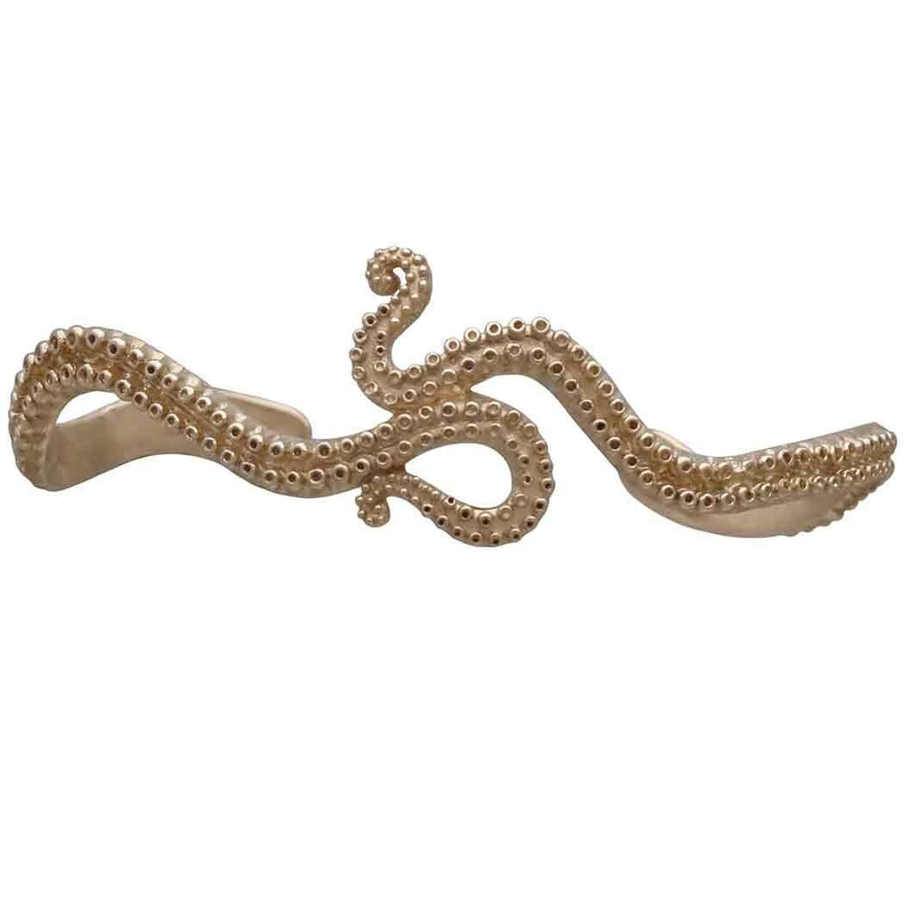 Gold Plated Sterling Silver Octopus Tentacle Cuff Bracelet