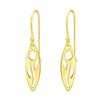 Gold Plated Sterling Silver Tulip Marquis Earrings