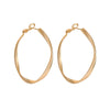 Gold Tone Twisted Hoop Earrings