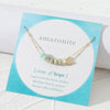 Goldtone Amazonite Butterfly Pendant Necklace Gift Set - White