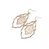 Goldtone And Matte Silver Boho Drop Earrings