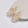 Goldtone And Matte Silver Boho Drop Earrings