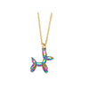 Goldtone Balloon Dog Pendant - White