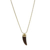 Goldtone Black Sharks Tooth Necklace - White