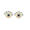 Goldtone Blue Eye Stud Earrings