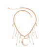 Goldtone Celestial Statement Necklace - White