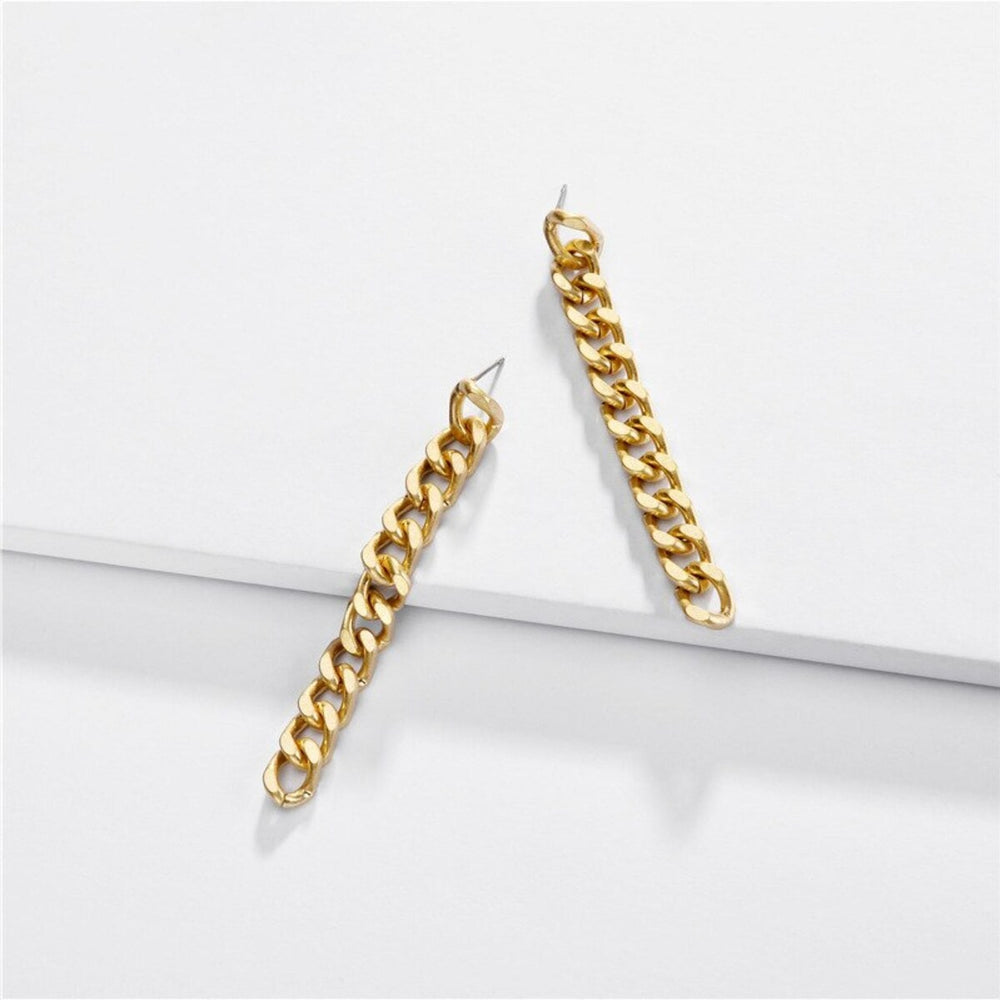 Goldtone Chain Link Drop Earrings