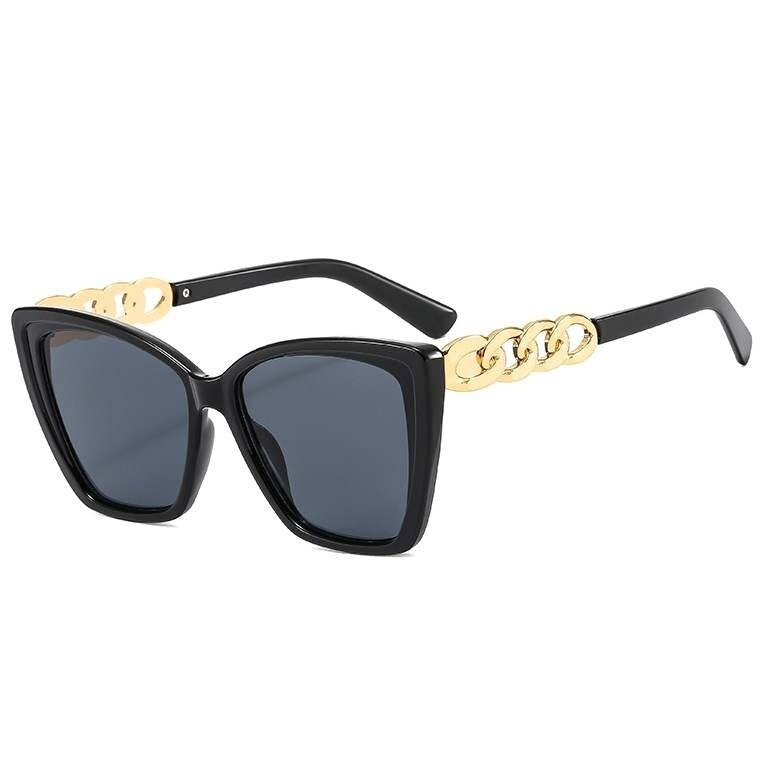 Goldtone Chain Link Fashion Sunglasses