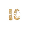 Goldtone Chain Link Hoop Earrings