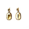 Goldtone Champagne Crystal Earrings