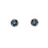 Goldtone Circular Crystal Everyday Classic Stud Earrings