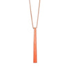 Goldtone Coral Bar Necklace - White