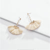 Goldtone Cream Tassel Drop Earrings