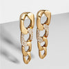 Goldtone Crystal Chain Drop Earrings