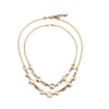 Goldtone Crystal Layered Necklace - White