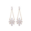 Goldtone Cubic Zirconia Chandelier Drop Earrings