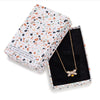 Goldtone Cz Bee Pendant Necklace - In Gift Box - White