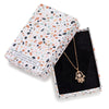 Goldtone Cz Hamsa Pendant Necklace - In Gift Box - White