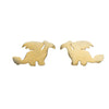 Goldtone Dragon Stud Earrings