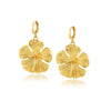 Goldtone Flower Drop Earrings