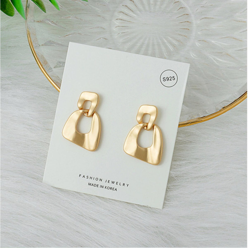 Goldtone Geometric Drop Earrings