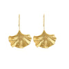 Goldtone Ginkgo Leaf Drop Earrings