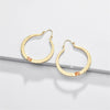 Goldtone Hammered Hoop Earrings