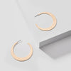 Goldtone Hammered Hoop Earrings